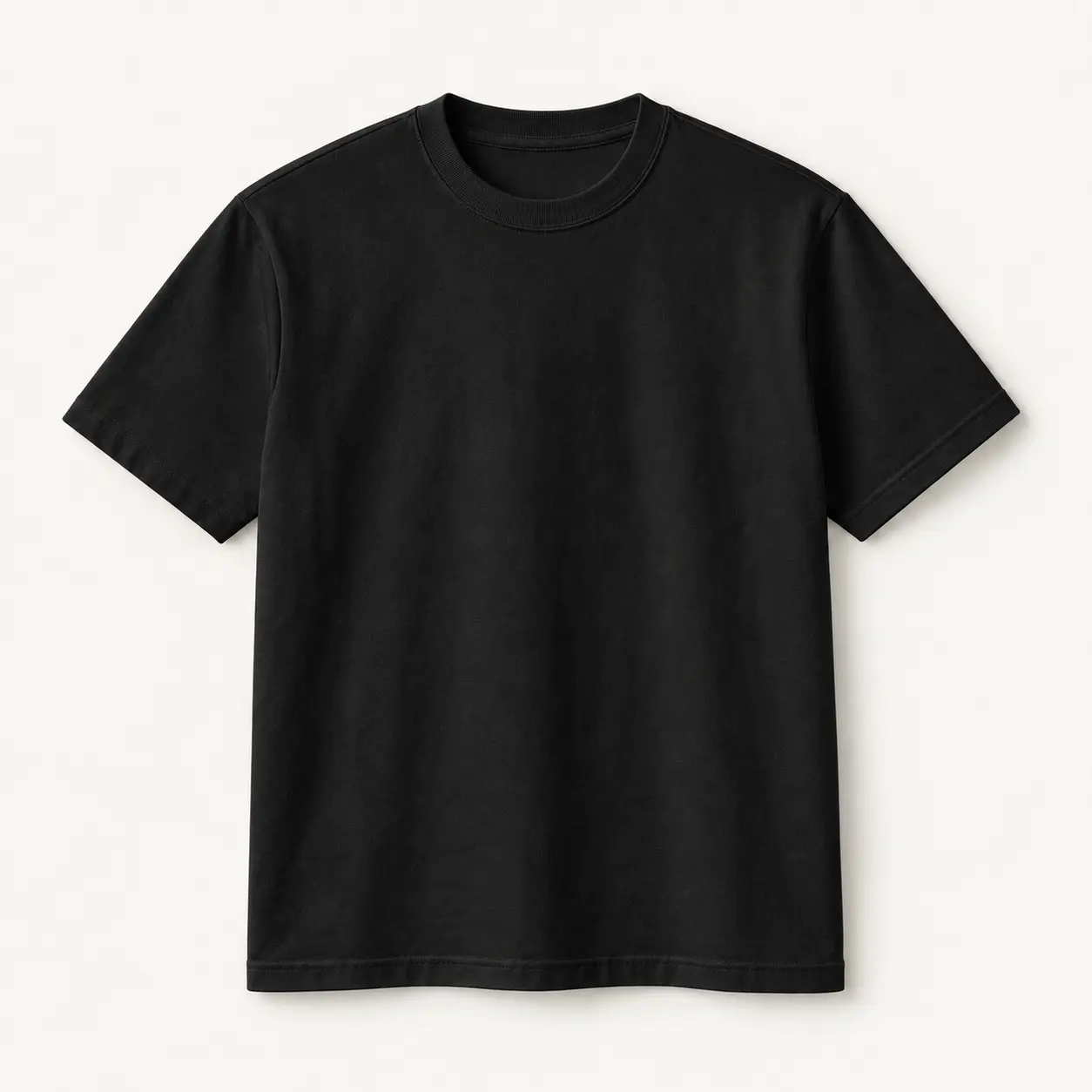 Black Heavyweight Crew Tee demonstration image