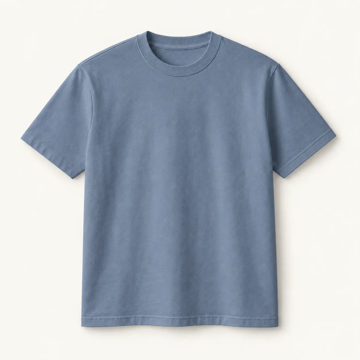Slate blue Heavyweight Crew Tee demonstration image