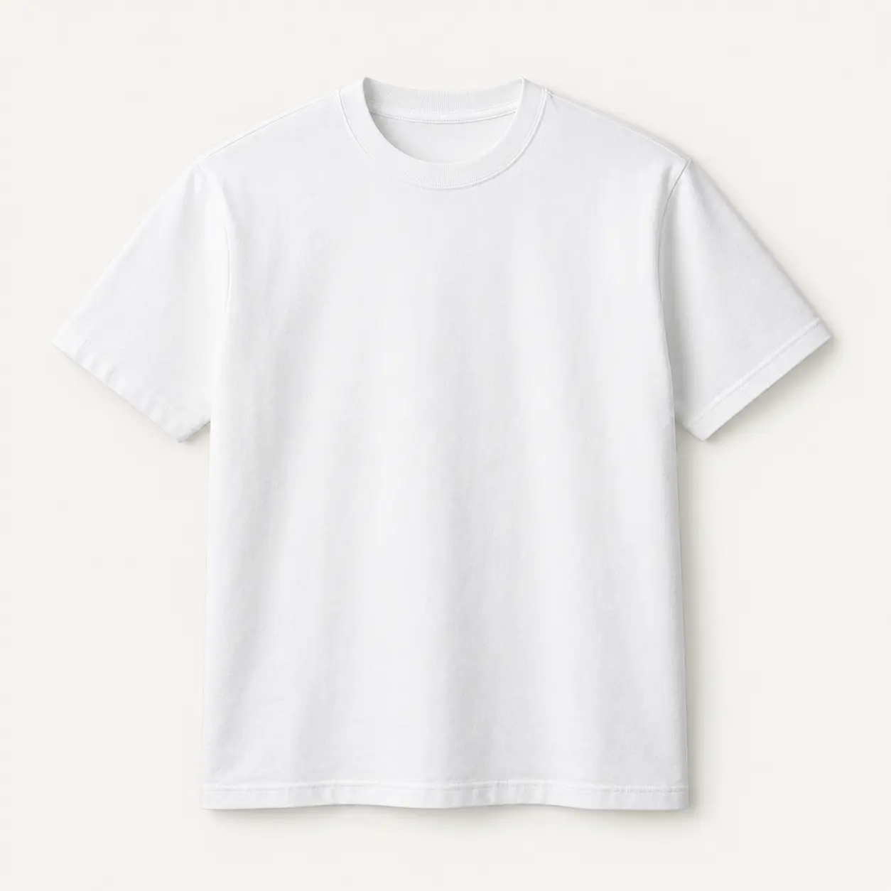 White Heavyweight Crew Tee demonstration image